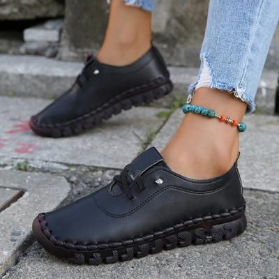 Spring and Autumn Footwear Plus Size Comfortable Round-headed Soft-soled Flat-bottomed Women's Shoes