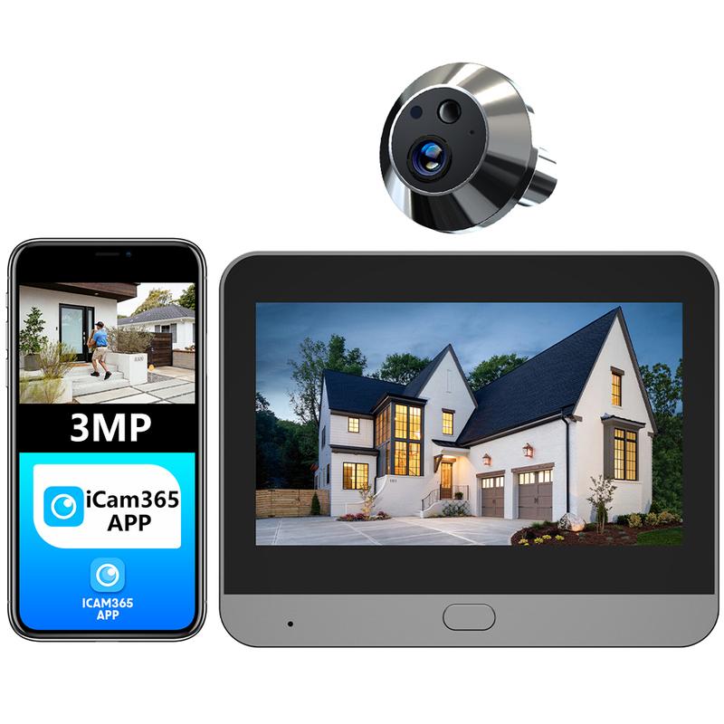 Smart 3MP Mini Digital Peephole Door