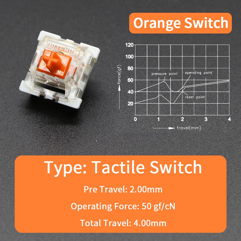 Interruptor Outemu para Teclado 3 Pines Lineales Táctiles Clicky Silenciosos para Teclados Mecánicos Gris Blanco Rojo Azul Interruptor Gaming Interruptores Pulsadores