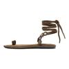 Zara Retro Vielseitige Einriemen-Sandalen Damen Sandalen Braun 3640510700
