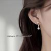 2024 Light Luxury Bow Pearl Stud Earrings: 925 Sterling Silver, Women's Niche Ear Jewelry