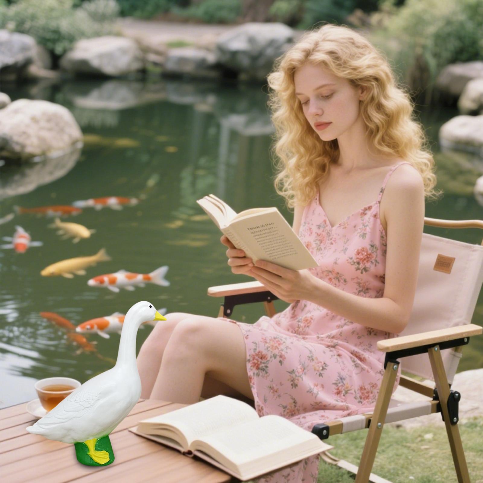 

Duck Statue Garden Lawn Yard Decor Resin 7.09Inch Realistic Figure for Pathways Balconies Sidewalks Patio Lawn Home Yard CHINA