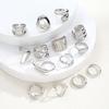14 Piece Simple Luxury Ring Set for Women Fashion Smooth Wide Face Irregular Geometric Rings Daily Party Wear Jewelry Gifts New