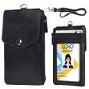 1PC Women Men Work Credit Card Holder Wallet With Neck Strap Zipper Hasp Student Staff ID Card Bus Desk Organizer Purse