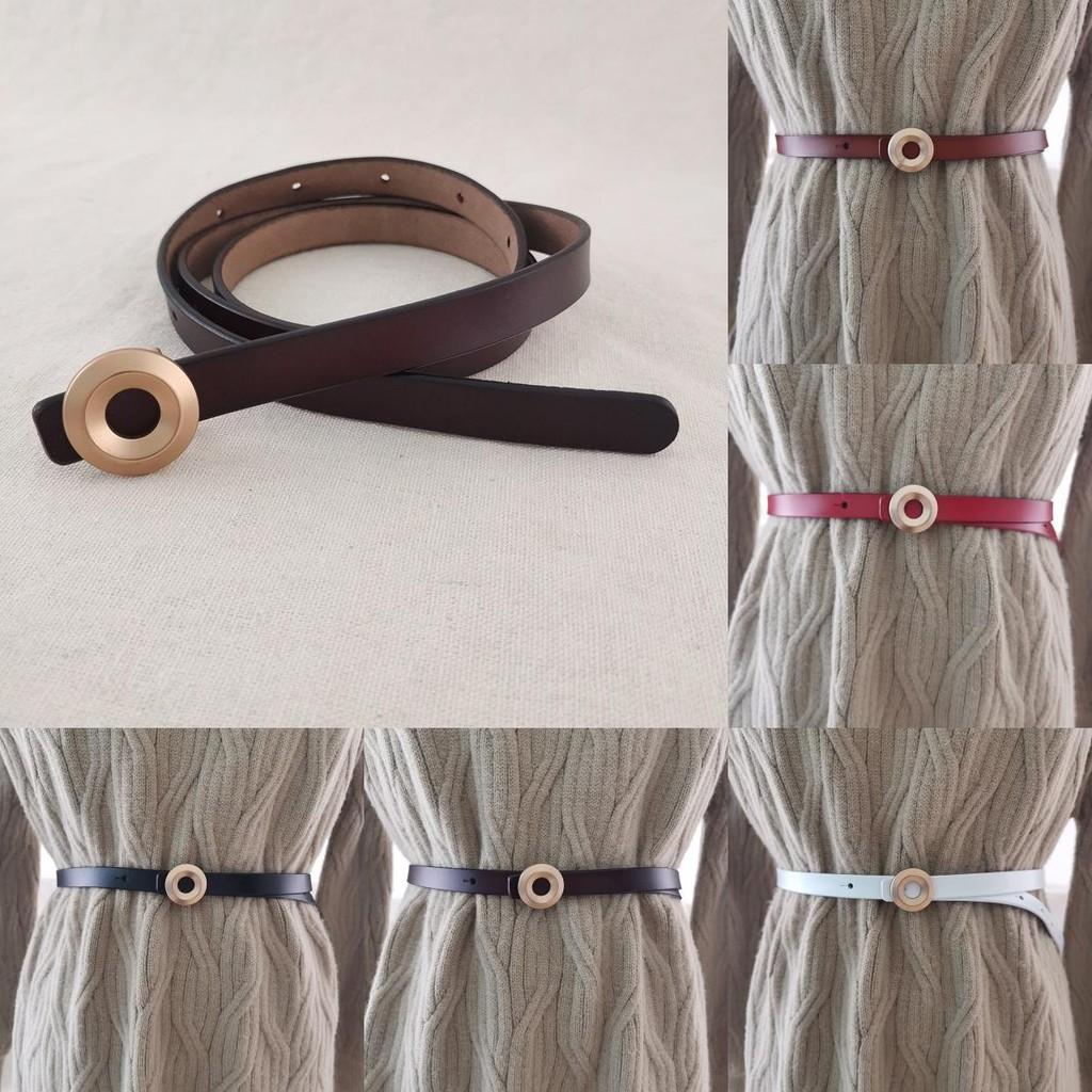 Women Stylish Leather Belt Jeans Trousers Alloy Fastener Trendy Look Decoration