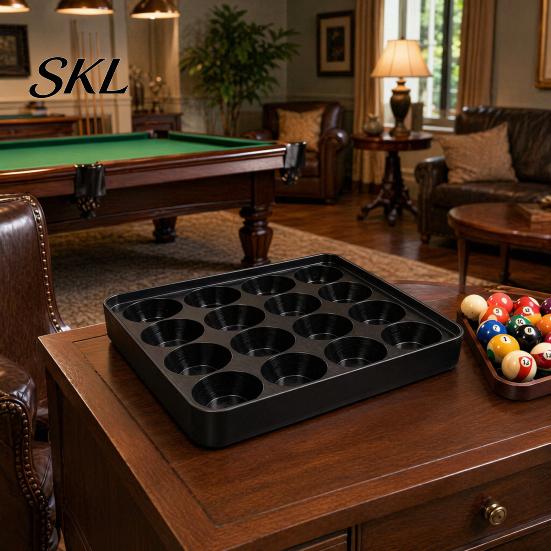 Robuste Pool-Billardkugelablage für 16 Kugeln, 3D-gedruckter Anti-Roll-Halter, Snooker-Transport-Aufbewahrungsschale, Tischzubehör
