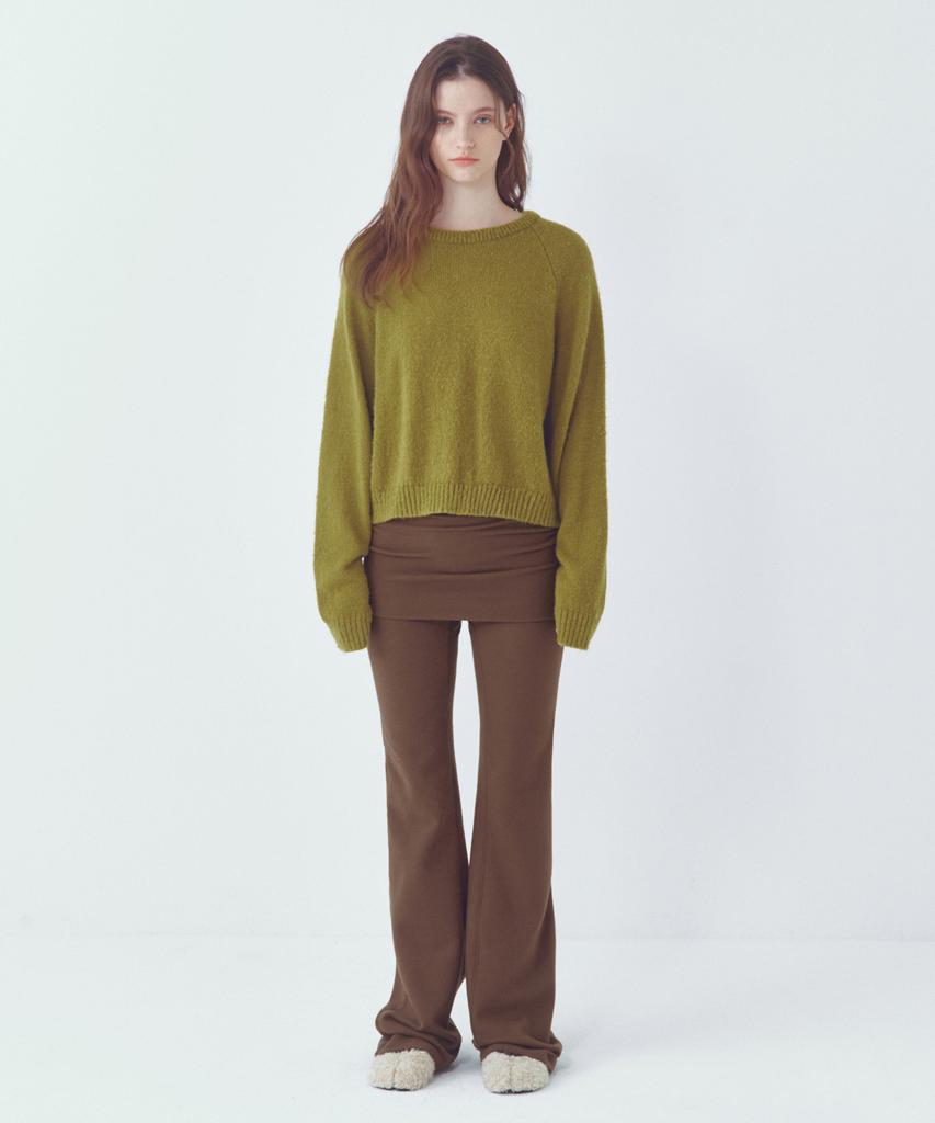 CITTA Every Day Comfort Layered Skirt Pants_Ctb556(Brown)