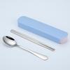 Portable Stainless Steel Cutlery Set: Spoons, Chopsticks, Knife, Fork - Three-Piece Set