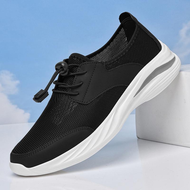Men Comfortable Hollow Out Loafers Summer Breathable Lightweight Walking Shoes New Size 45 Antiskid Soft Bottom Sneakers