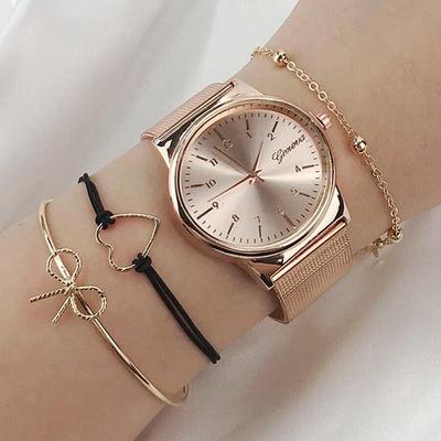 Damenuhren Luxus Armbanduhr Relogio Feminino Uhr für Frauen Milanese Stahl Lady Rose Gold Quarz Damenuhr Neu
