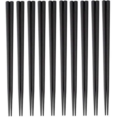 SPS Reusable Chopsticks 23cm Hexagonal 100 Pieces (black)