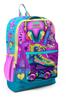 Kids Pink Turquoise Headphones Skate Patterned School Backpack 23754