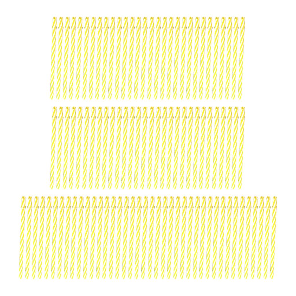 Reusable Striped Drinking Straws with Twisted Pattern for Cold and Hot Beverages Suitable for Daily Use and Parties Pack of 100 Pieces