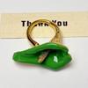 Elegant Adjustable Enamel Calla Flower Ring Metal Colorful Geometric Open Ring Opening Minimalist Vintage Ring Women