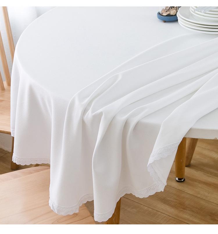 Round Waterproof & Oil-Proof Tablecloth - Solid Color, Premium Quality, Wash-Free Dining Table Cover