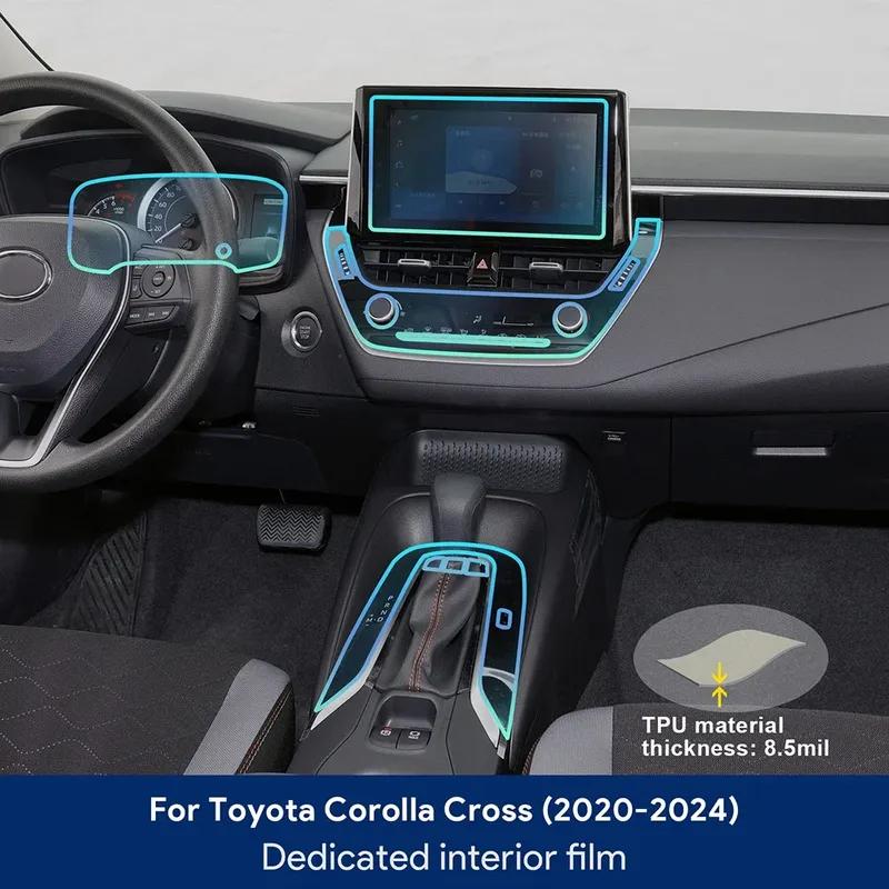 Interior TPU Film for Toyota Corolla Cross 2024 Car Protective Sticker 10.5in Navigation Screen Anti-scratch