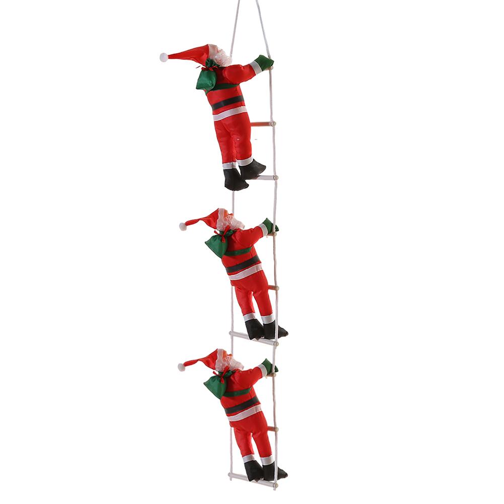 Christmas Pendant On Rope Ladder Climbing Santa Claus Pendant Cute Creative Christmas Party Favor