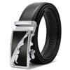 Enkelt belte i ekte skinn for menn Motedesigner Business Nytt belte Jaguar-mønster dekorativ legering automatisk spenne