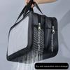 Dry-wet Separation Double Transparent PU Makeup Bag Portable Washing Bag Cosmetic Storage Bag Travel Fitness Swimming Essentials