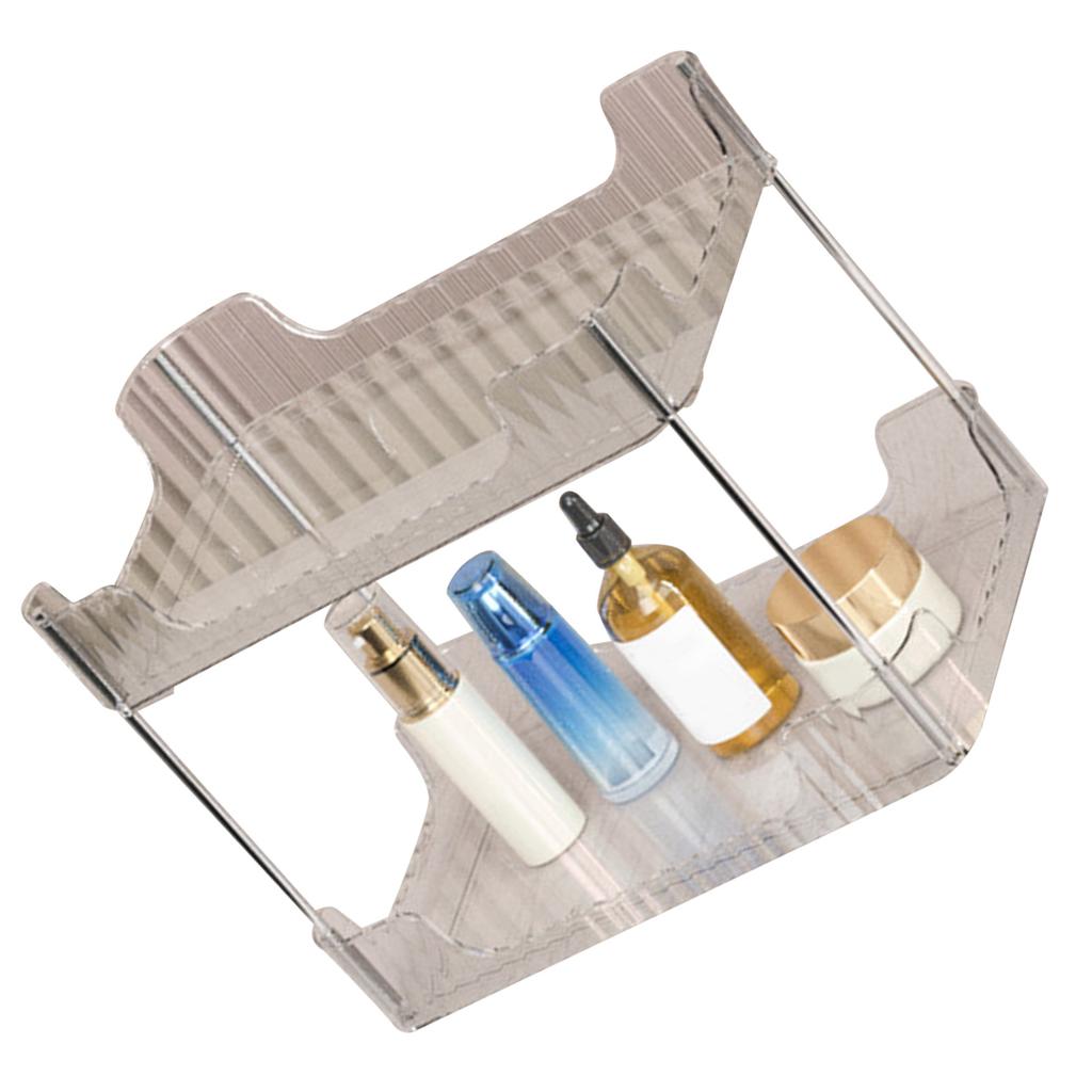 Desk Storage Rack Multipurpose Simple Light Luxury Double Layer Desktop Display Shelf for Home Bathroom