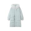 Down jacket women's medium and long winter 2024 new fashion foreign niche design sense white duck down thickened coat
