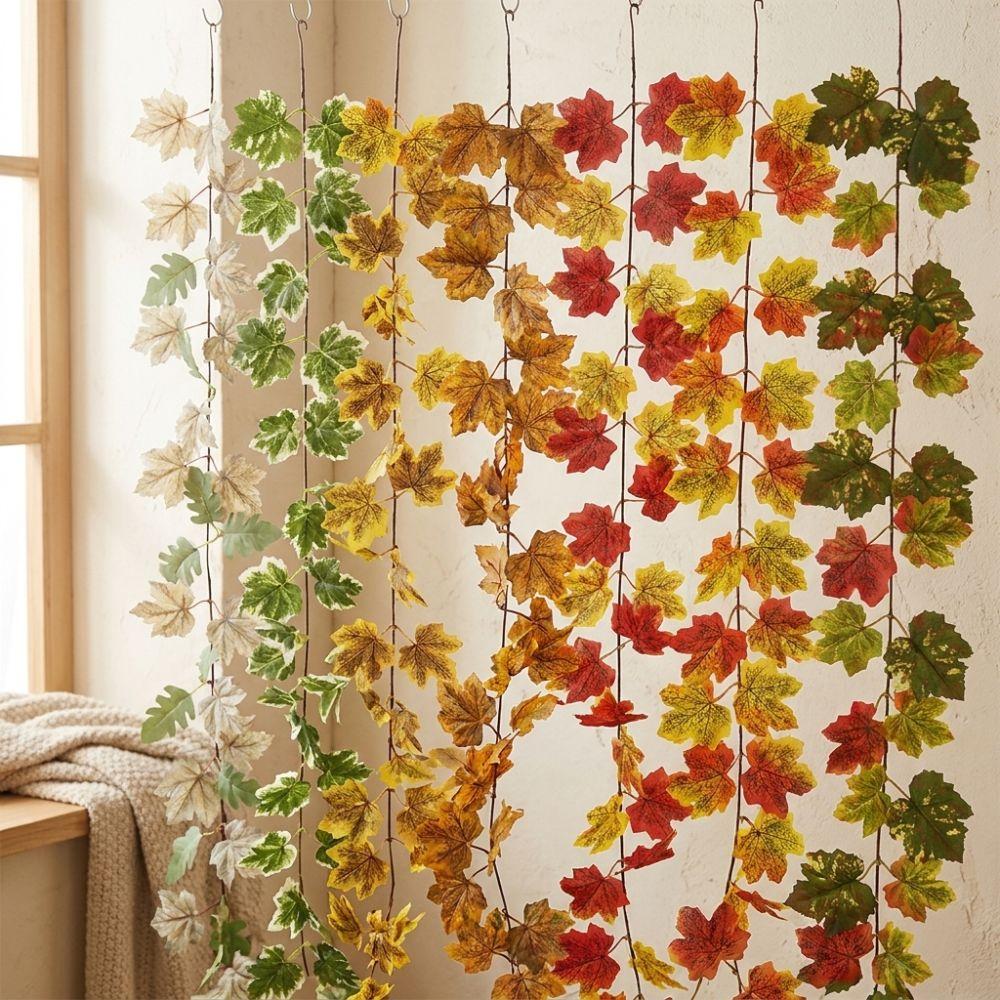 Hanging Vine Fake Plants Leaf Vines DIY Craft Autumn Decor Vine Garland Halloween Festivals