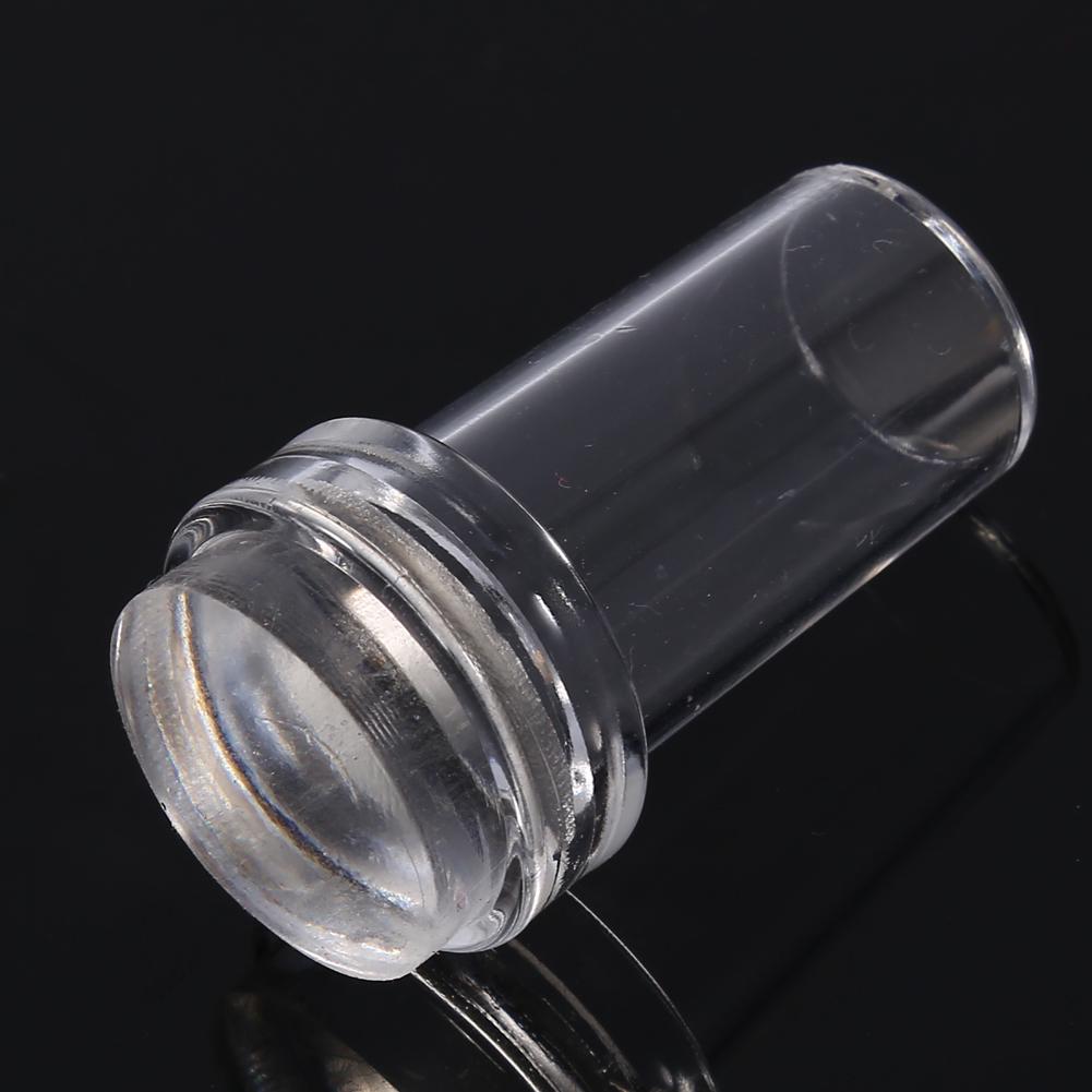 Fashionable Transparent Silicone Nail Polish Transfer Stamper & Scraper Set Manicure Tool
