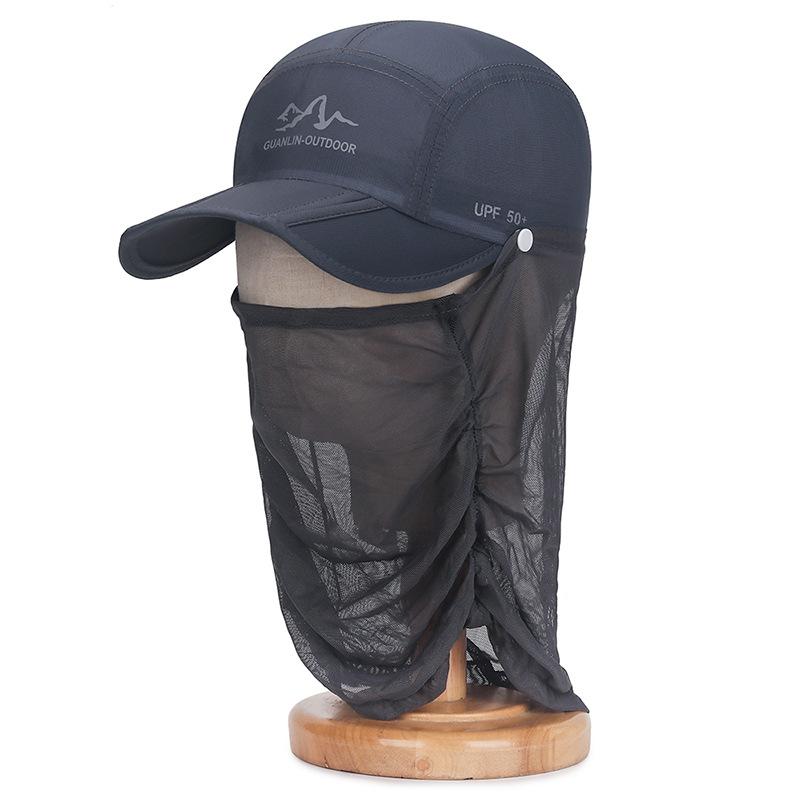 

NORTHWOOD летняя складная портативная крышка для лица, подвесная пряжа, быстросохнущая шапка для мужчин и женщин, уличная рыбацкая шапка 55-60 cm темно-серого