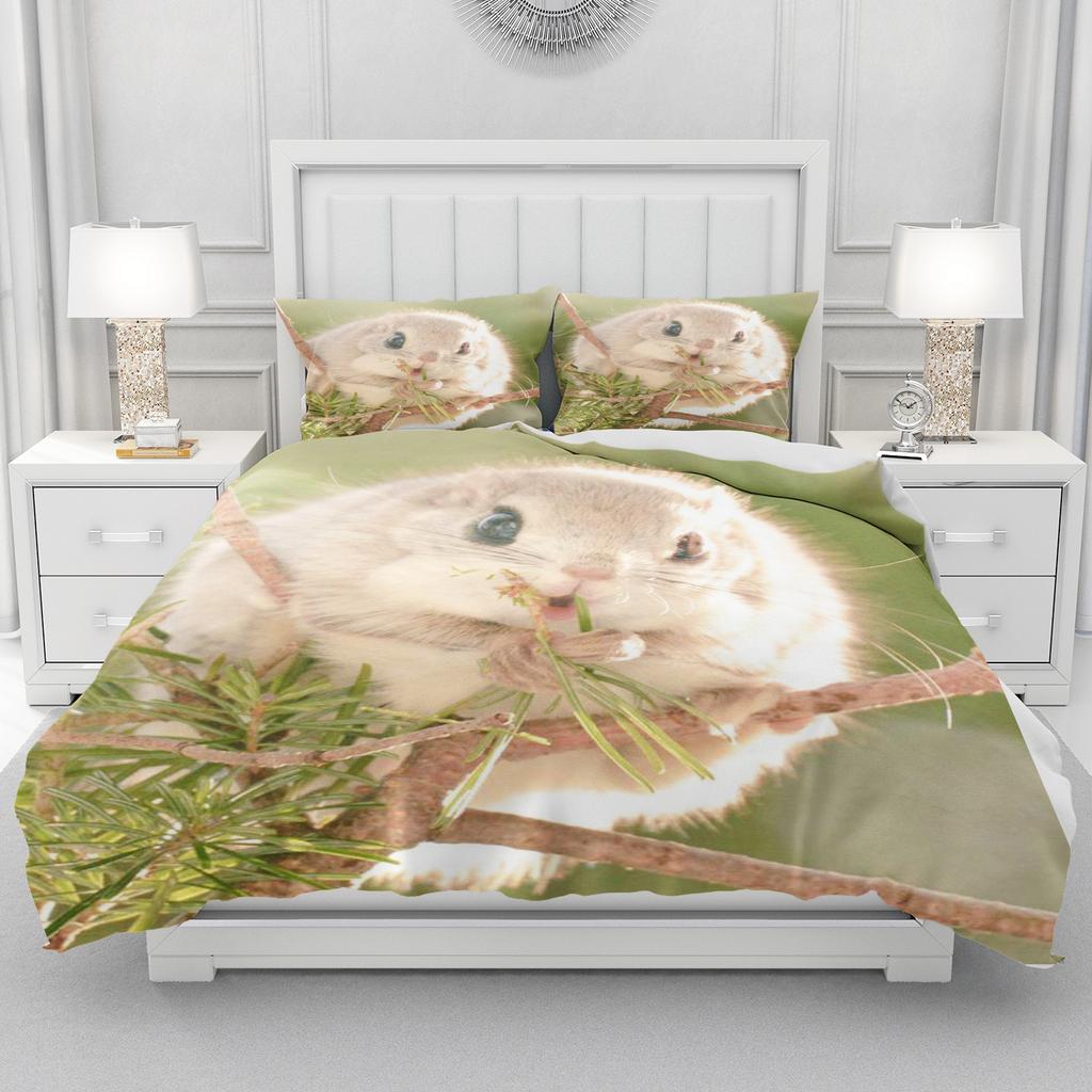 Rabbit Cute Duvet Cover Home Pillowcase Set Adult Bedroom Children Comforter Bedding