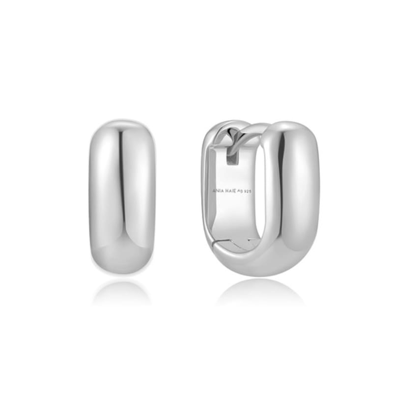 

ANIA HAIE Silver Mini U-Shaped Huggie Hoop Earrings 925 Silver E067-08H single type