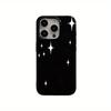 Korean Twinkling Star Pattern Soft Phone Case For iPhone 11 12 13 14 15 16 Pro Max X XR XS 7 8 Plus 16E Black Protective Cover