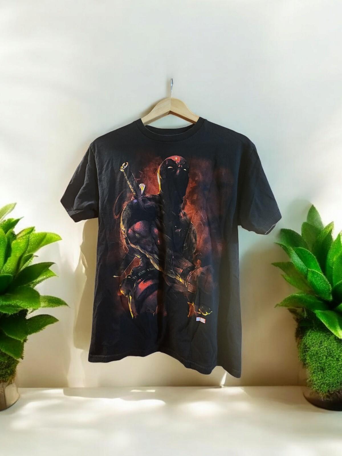 Marvel Deadpool Mens Medium Color Black Short Sleeve Graphic Crew Neck T Shirt S