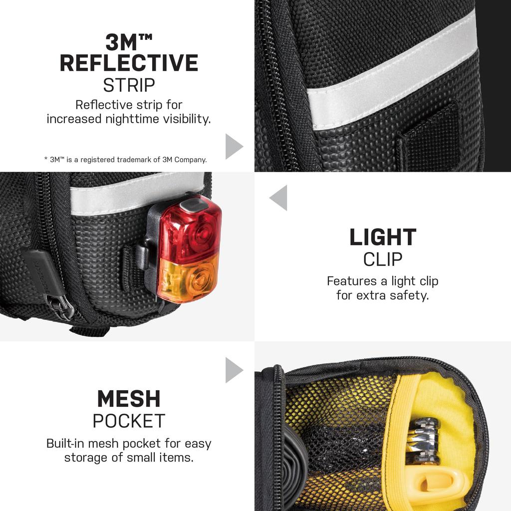 TOPEAK Aero Wedge Pack Size BAG21901 (Strap Mount), S, Black,