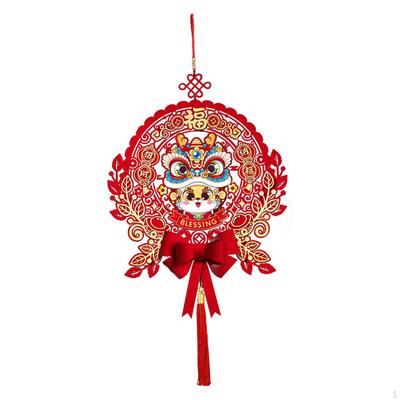 Chinese Year Decoration Ornament with Tassel Photo Props Blessing Pendant Hanging Wall Decor for