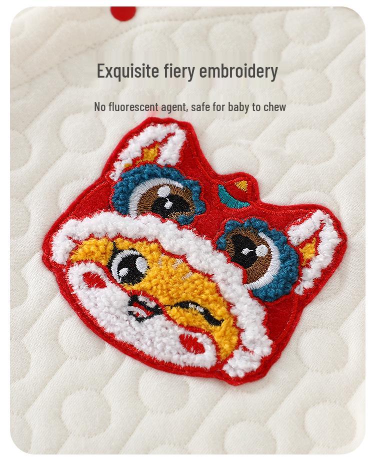 Children's Red Quilted Outfit: New Year & First Birthday Set