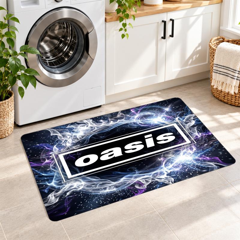 Flannel Kitchen Mat Oasis Soft Area Rug Non Slip Floor Carpet Home Decoration
