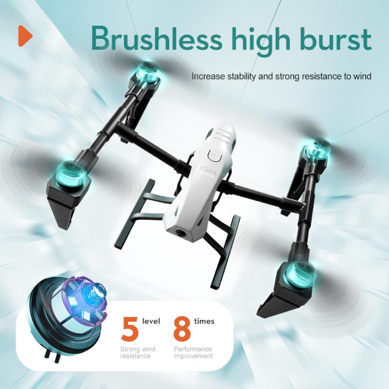New Smart KS66 Drone Profesional 8K HD ESC Dual Camera 5G WIFI Wide-angle Optical Flow Positioning Brushless Motor Remote Control Quadcopter Toy