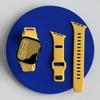 For Watch 9/8/7/SE Beveled Striped Silicone Gel Watch Band with Pin Buckle Sports-Style