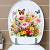 Butterfly Toilet Seat Sticker Self-adhesive Toilet Cover Sticker Diy Detachable Sticker For Bathroom Home Decoration Decoration