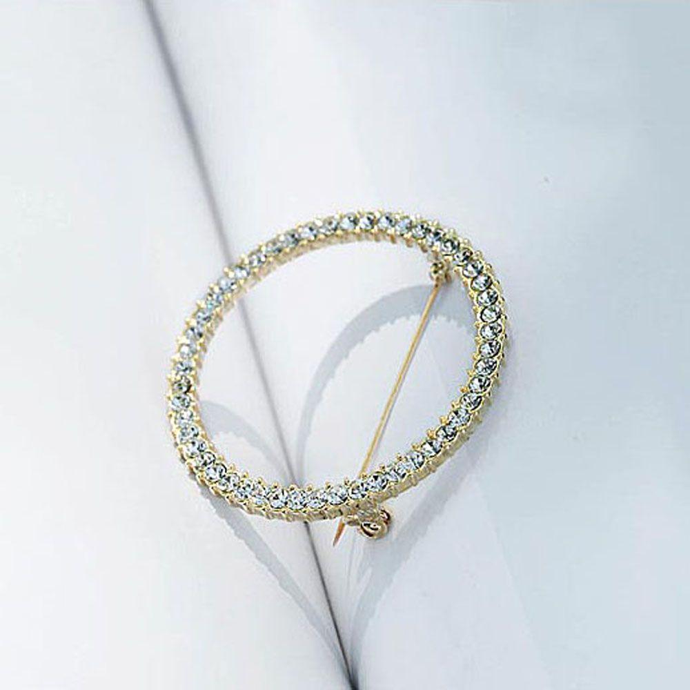 Zinc Zinc Alloy Silver Color Rhinestone For Women Men Crystal Jewelry Accessories Corsage Brooches Pins