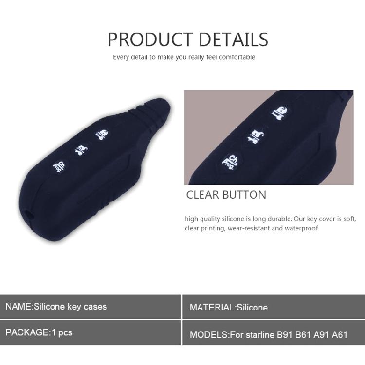For B9 B91 B6 B61 A91 A61 V7 Silicone Cover for Key for Case Car Alarm Remote Co