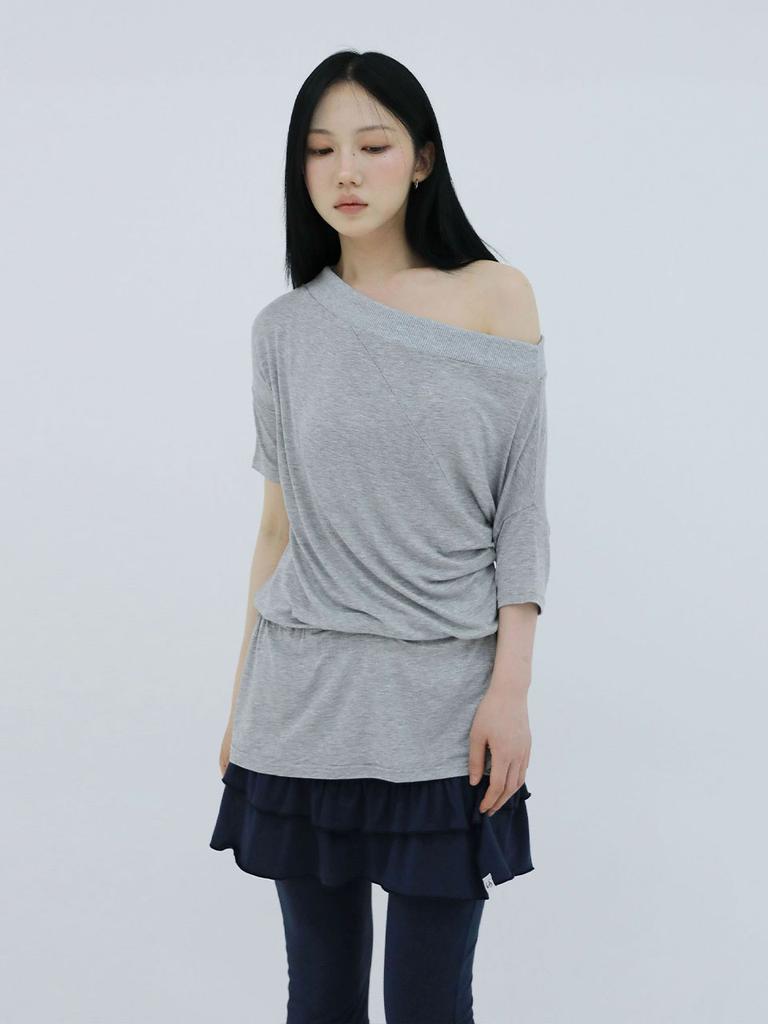 Eogeulliswedou Drape Band Off-Shoulder (Gray)