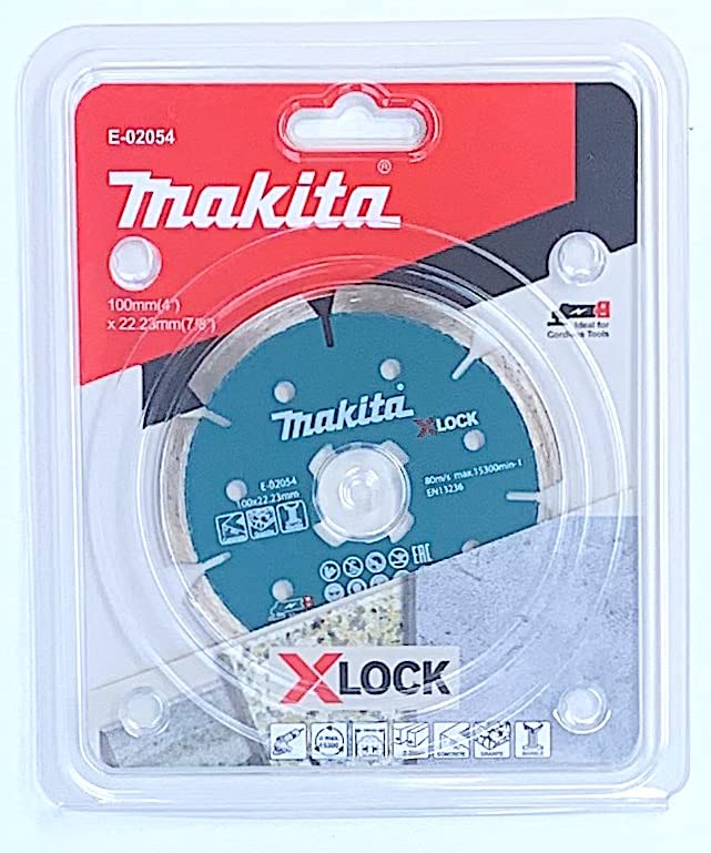 Makita Diamantblad for Vinkelsliper Ytre Diameter Tykkelse Diamantskive for Betong X-LOCK E-02054 100mm/Blad 2.2mm