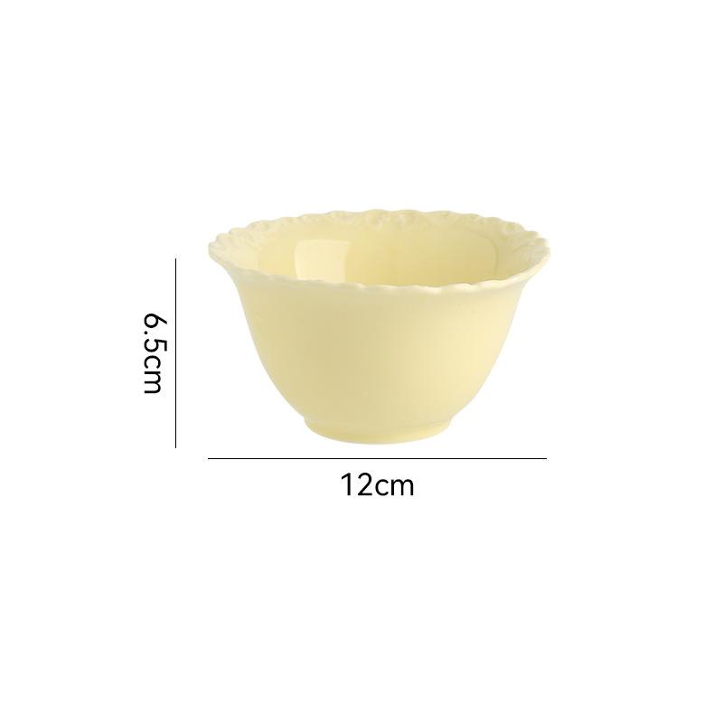 Vintage Court Style Relief Lace Ceramic Plate Cake Dessert Plate Western Plate Pasta Salad Bowl Pendulum 1PCS