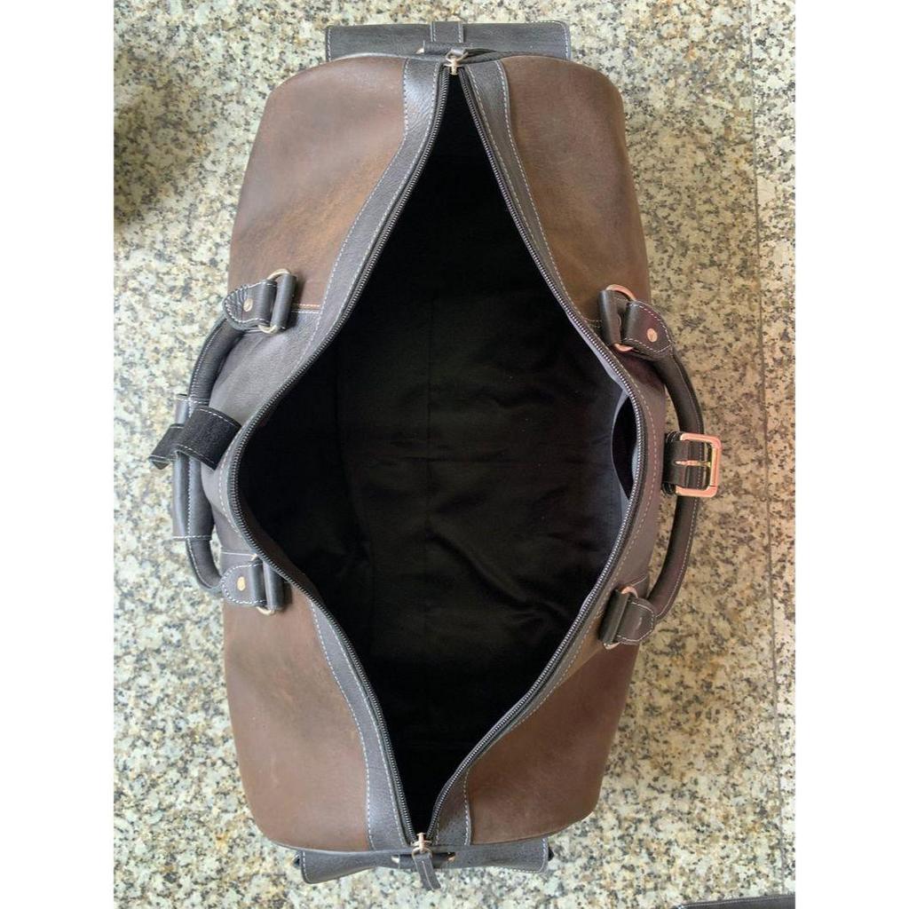 Leather Duffel Groomsmen Gift Bag Men Weekender Bag Large Travel Overnight Vacation Bag Anniversary Gym Gift Oversized Duffles Man Boyfriend
