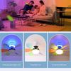 Intelligente Deckenventilatoren mit Licht 6-Blatt Leise LED RGB Umgebungslicht 3 Geschwindigkeiten E27 Schraubfassung Abnehmbare Lampe Für Kinderzimmer