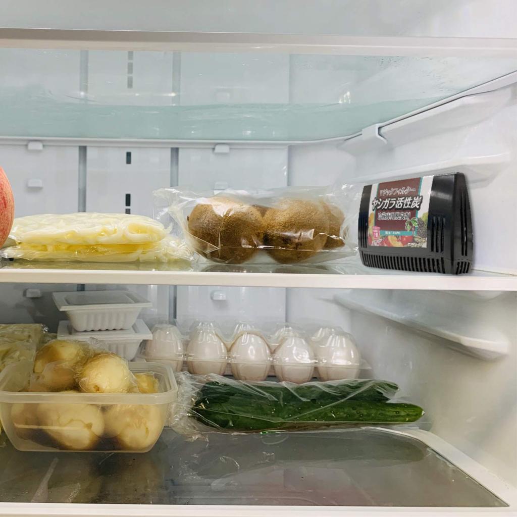 Deodorizer for Refrigerator Coconut Shell Activated Carbon 1 Piece for Refrigerator Up To 300L Valid for 1 Year 50g