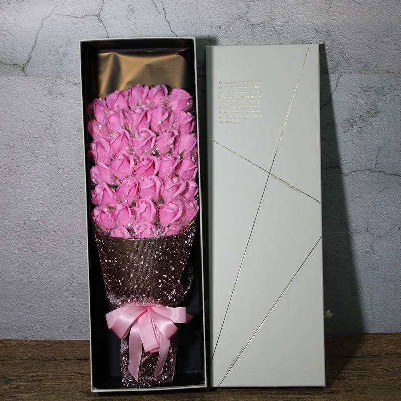 33 Premium Rose Soap Flower Bouquet Gift Box for Valentine s, Qixi Festival & Birthdays Gift Box 60-20-12cm