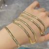 Popular Design Bracelet Snake Link Chain Solid Gold Jewelry 18k Pure Gold Chain for Women Lady