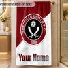 Plaj Havlusu Sheffield United FC Kişiye Özel İsim Metni Kişiselleştirilmiş Yumuşak Havlu Plaj Havuzu İç Mekan Ev Dekorasyonu Hediye